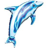 84cm x 56cm Transparent Dolphin Shaped Balloon