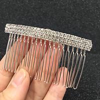 84cm Silver Crystal Alloy Headpiece-Wedding Bride Special Occasion Hair Combs 1 Piece