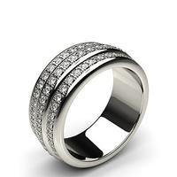 8.40mm Pave Setting Full Eternity Diamond Ring