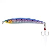 8.5cm 14g Sinking Pencil Lure Hard Bait Artificial Fishing Lure with Treble Hook Feather
