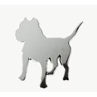 85 x 85mm chrome pit bull car emblem