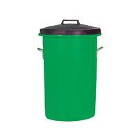 85 litre heavy duty coloured dustbin green