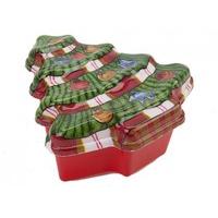 8.5 X 7.5 X 3.5 Xmas Tree Shape Food Container W/lid