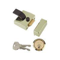 85 deadlocking nightlatch 40mm backset chrome finish box