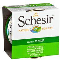 85g Schesir Wet Cat Food  20 + 4 Free!* - Chicken Fillet with Ham in Jelly (24 x 85g)