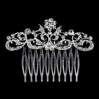 86cm Hair Combs with Leaf Crystal for Lady Wedding Party