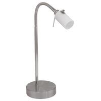 87245 Benga 1 Light Desk Lamp With Glass Shade