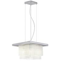 88237 Naxos 4 Light Square Ceiling Pendant With Glass Rods