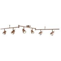 8816CU Jupiter Copper 6 Light LED Adjustable Bar Spotlight