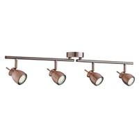 8814CU Jupiter Copper 4 Light LED compatible Adjustable Bar Spotlight