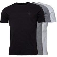 883 Police Mens Raul Three Pack T-Shirt Black/White/Grey