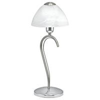 89825 Milea 1 Light Table Lamp In Matt Nickel And Chrome