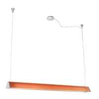 89045 tramp 1 low energy ceiling pendant in chrome and orange