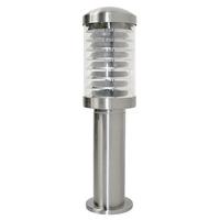 89282 bilbao contemporary stainless steel pedestal post lamp