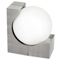 89314 Ohio Contemporary Glass Sphere And Steel Wall Light