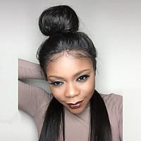 8A Long Straight Glueless Lace Front Human Hair Wigs Brazilian Virgin Hair With Baby Hair For Women
