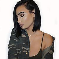 8A Bob Straight Wigs Lace Front Wigs Brazilian Virgin Human Hair Unprocessed With Baby Hair For Women