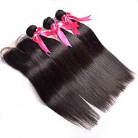 8a indian virgin hair with closure indian straight with closure 3 bund ...