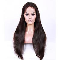 8A unprocessed remy human hair 8-26inches Straight full or lace front wigs for African American Women