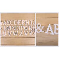 8CM Freestanding White Wooden Alphabet Letters