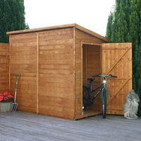 8ft x 4ft windowless tongue and groove pent garden shed waltons