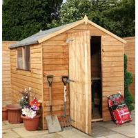 8ft x 6ft value overlap apex garden shed with windows waltons