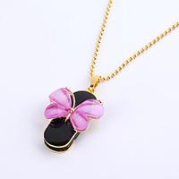 8GB Necklace Butterfly Jewelry USB 2.0 Rotatable Flash Memory Stick Drive U Disk ZP-01/ZP-04/ZP-09