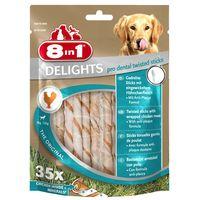 8in1 Delights Pro Dental Snacks - 2 + 1 Free!* - Delights Twist Sticks (3 x 35 Chew Sticks)