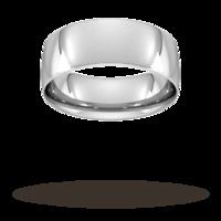 8mm Traditional Court Standard Wedding Ring in 950 Palladium- Ring Size V