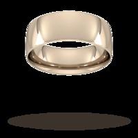 8mm Traditional Court Standard Wedding Ring in 9 Carat Rose Gold- Ring Size V
