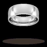 8mm Traditional Court Heavy Wedding Ring in 950 Palladium- Ring Size Q