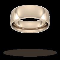 8mm Traditional Court Heavy Wedding Ring in 9 Carat Rose Gold- Ring Size T