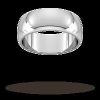 8mm D Shape Heavy Wedding Ring i...