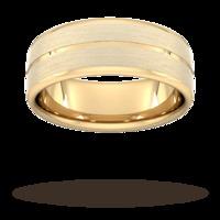 8mm slight court extra heavy centre groove with chamfered edge wedding ...