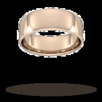 8mm Slight Court Standard Wedding Ring In 18 Carat Rose Gold - Ring Size V