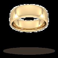 8mm Slight Court Heavy Wedding Ring In 9 Carat Yellow Gold - Ring Size T