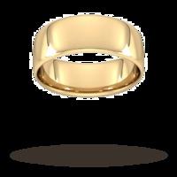 8mm Slight Court Standard Wedding Ring In 18 Carat Yellow Gold - Ring Size U