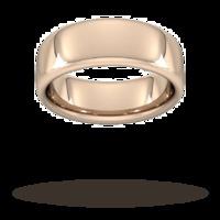 8mm Slight Court Extra Heavy Wedding Ring In 9 Carat Rose Gold - Ring Size S
