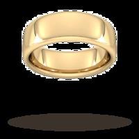 8mm Slight Court Extra Heavy Wedding Ring In 18 Carat Yellow Gold - Ring Size V