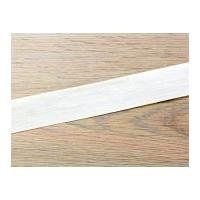 8mm Plain Linen Rustic Ribbon Cream