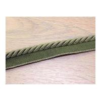 8mm British Trimmings Flanged Furnishing Cord Trimming Green