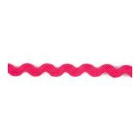 8mm Essential Trimmings Polyester Ric Rac Trimming Cerise Pink