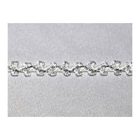 8mm essential trimmings metallic rayon braid trimming whitesilver