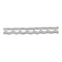 8mm essential trimmings narrow metallic lace trimming light silver