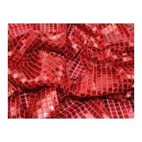 8mm Square Sequins Dress Fabric Red