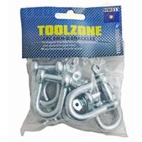 8mm Pack Of 6 Toolzone D Shackles