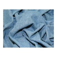 8oz Washed Denim Cotton Dress Fabric Medium Blue