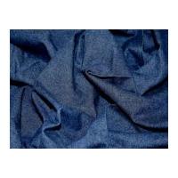 8oz Washed Denim Cotton Dress Fabric Dark Blue