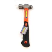 8oz orange toolzone ball pein hammer with 70 fibre handle