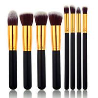 8pcs Makeup Brushes set Professional Silvery/Gold Powder brush Blush brush Eyeshadow Brush High Makeup Kit Synthetic Cosmetic Brushes